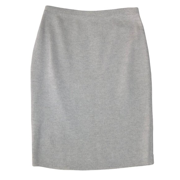 Eileen Fisher Greige Ivory 100% Italian Wool Pencil Skirt XS Minimalist Classic - Picture 1 of 7